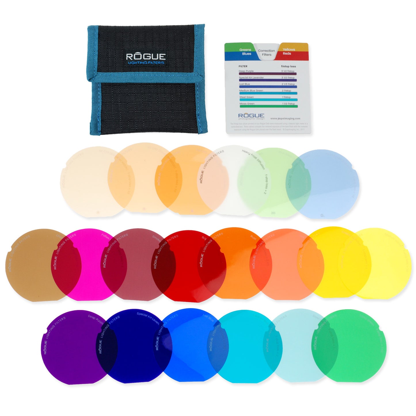 Rogue Grid Gels - Combo Kit for Round Flash Magnetic Modifiers